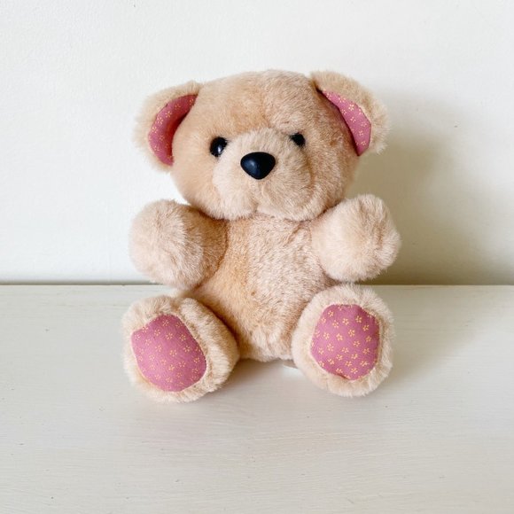 Dan Dee Other - Dan Dee Plush Bear Tan Pink Vintage 1988 Stuffed Animal